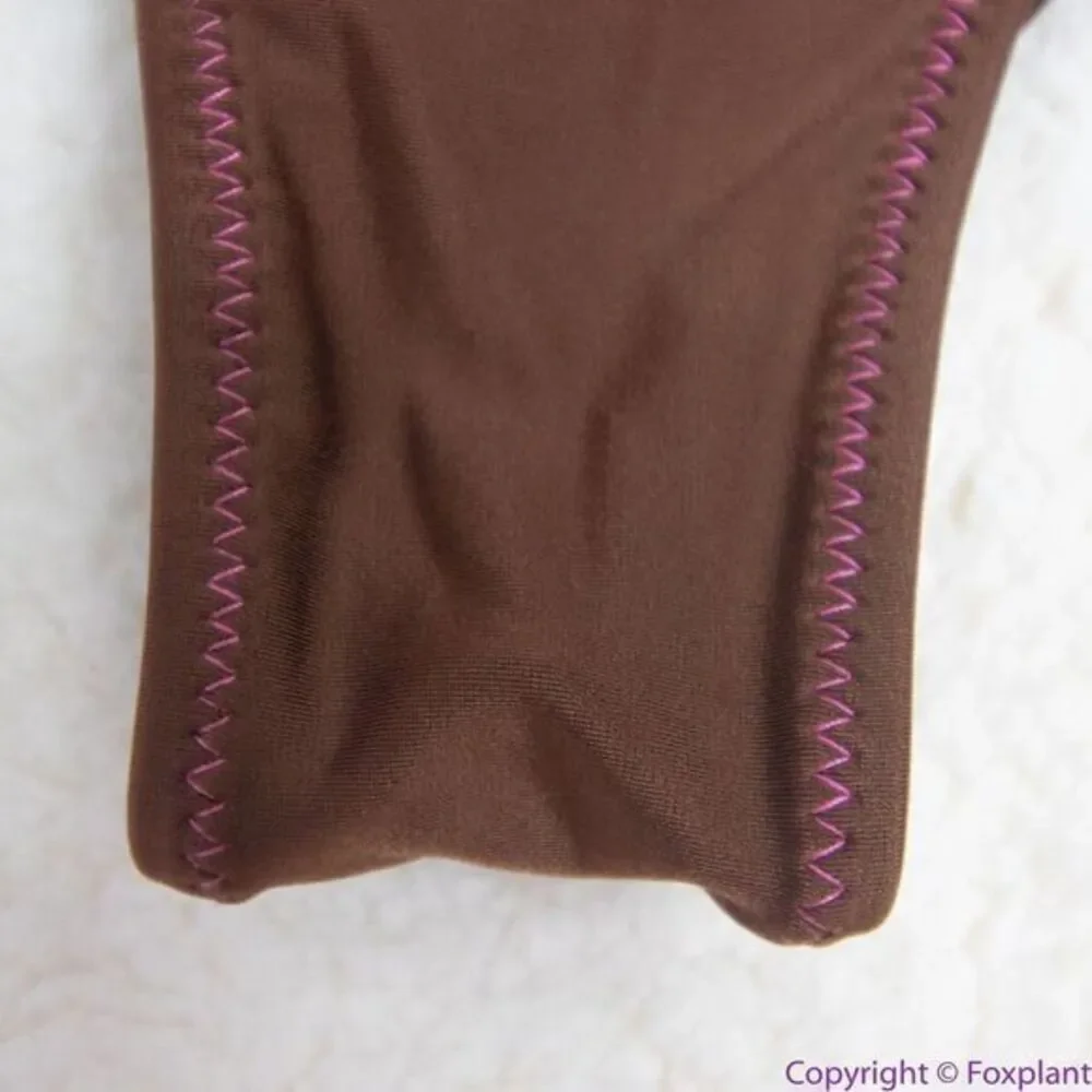 NEW Frankie's Bikinis‎ Katarina Satin Cheeky Bikini Bottom, L